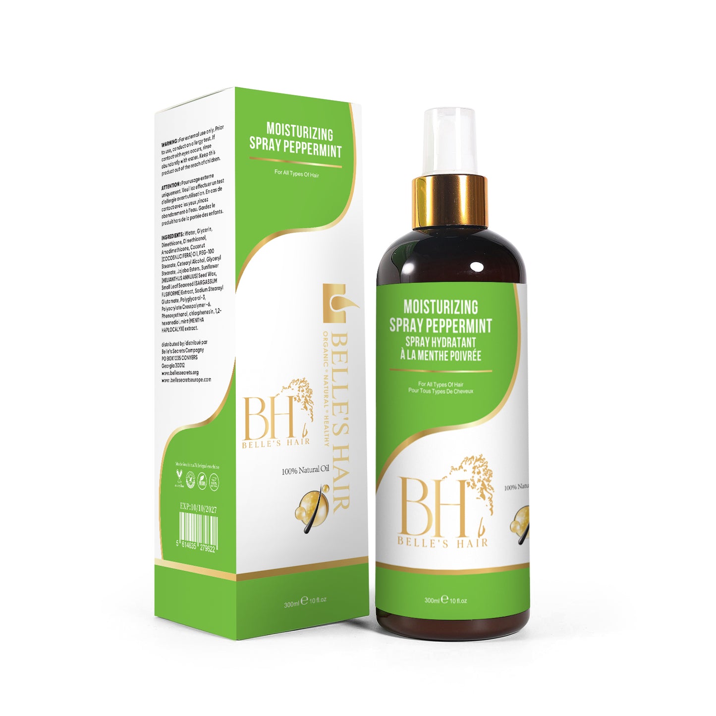 spray à la menthe poivrée