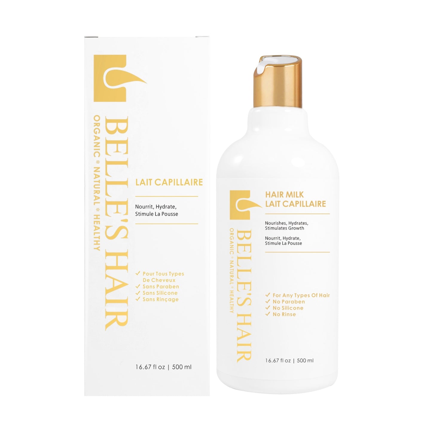 Lait capillaire sans rinçage