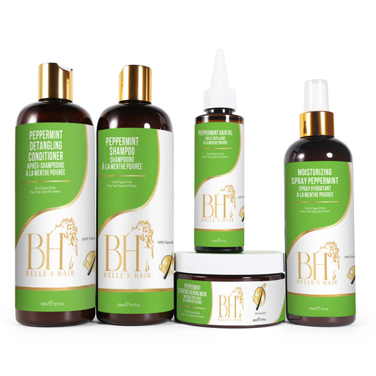 Gamme power de cheveux à la menthe poivrée